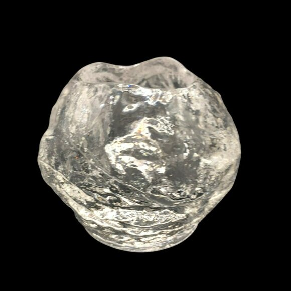 Crystal Snowball Votive Candle Holder Ann Warff Sweden For Kosta Boda 3.15 In - Picture 7 of 7